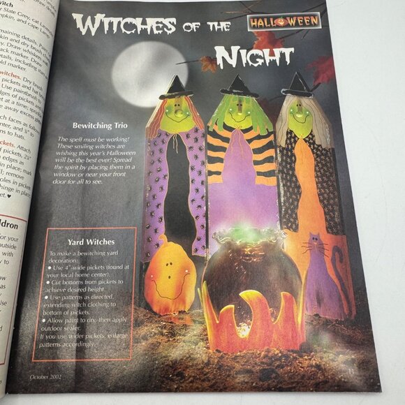 Crafts N Things October 2002 Magazine 31 Holiday Craft Projects Halloween Decor - Picture 3 of 7